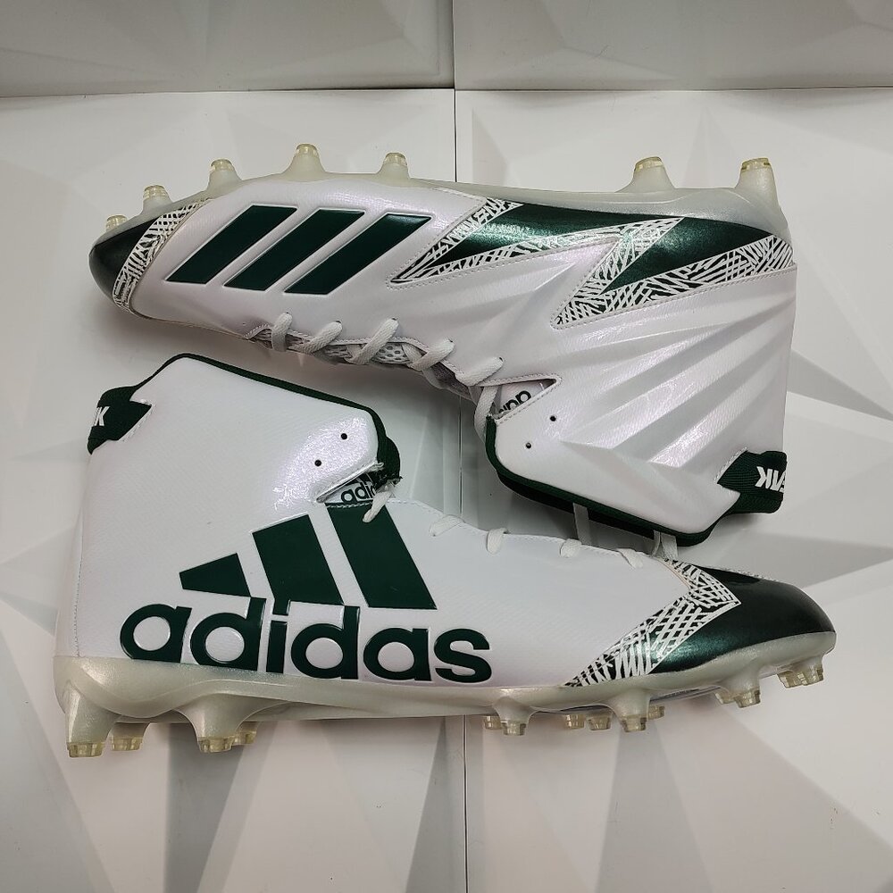 Adidas Mens Football Cleats 17 White Green Shoe Lacrosse Freak X Carbon High